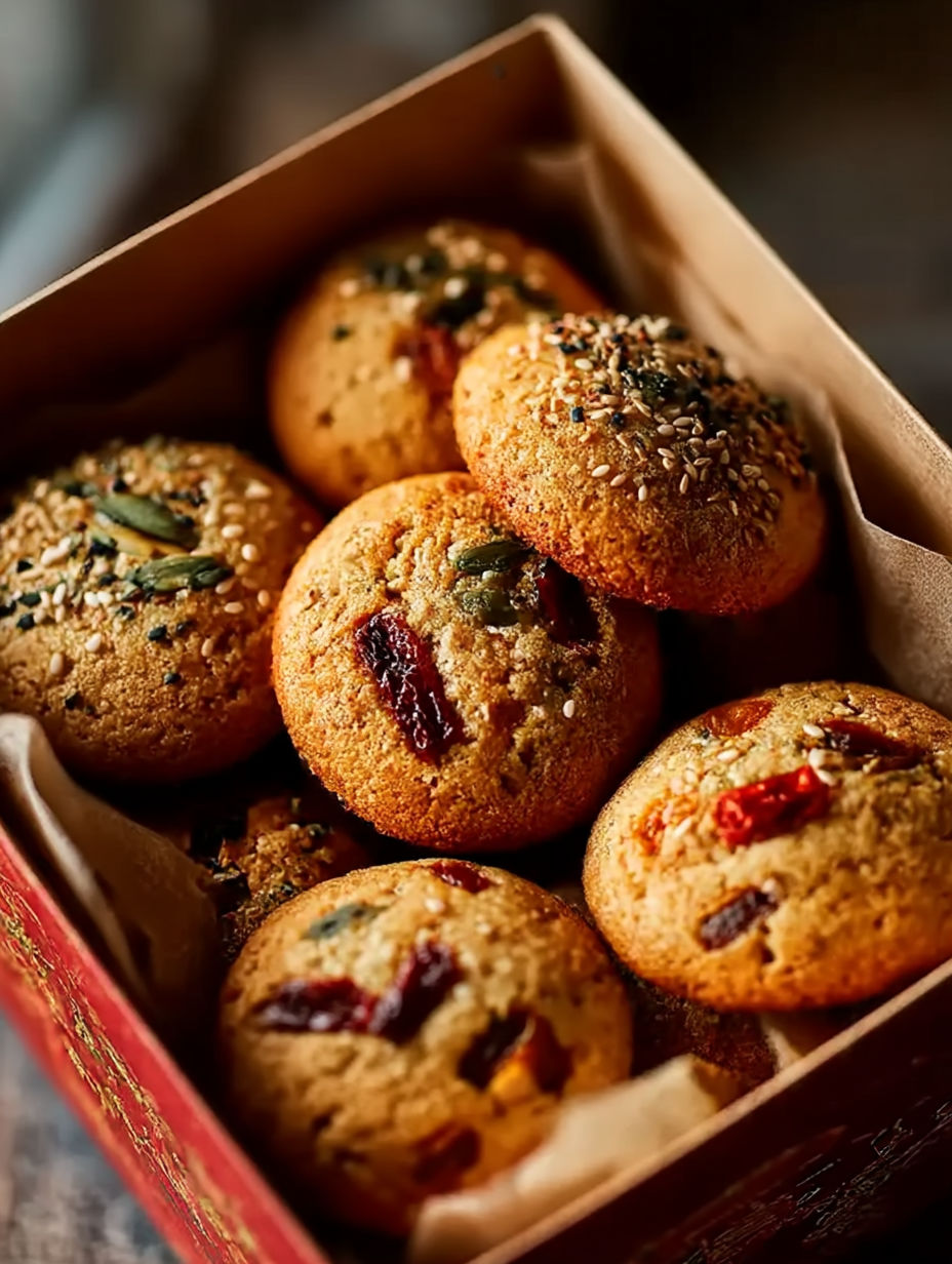 Una caja con galletas de Año Nuevo Chino.