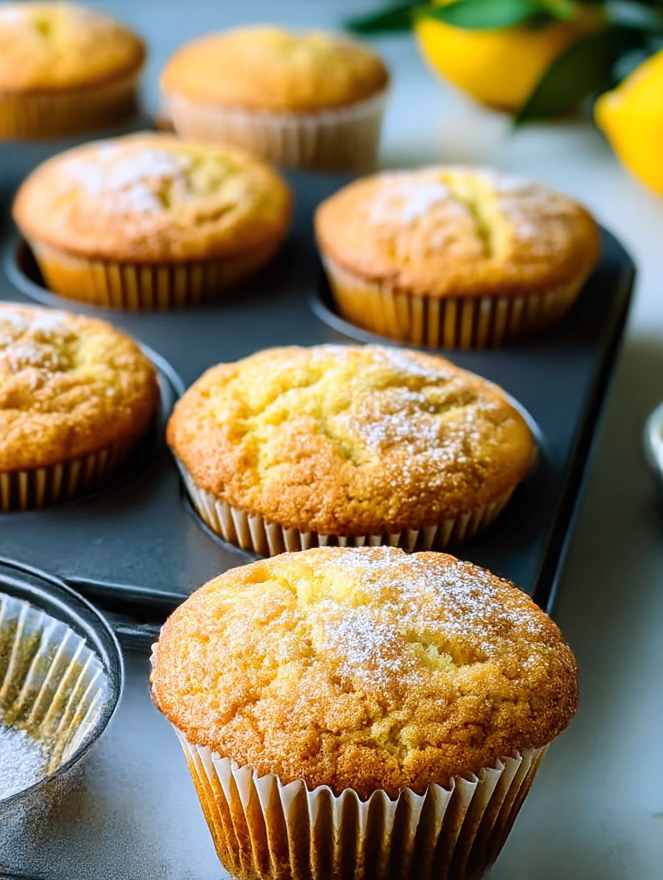 Bandeja con muffins de naranja y cardamomo