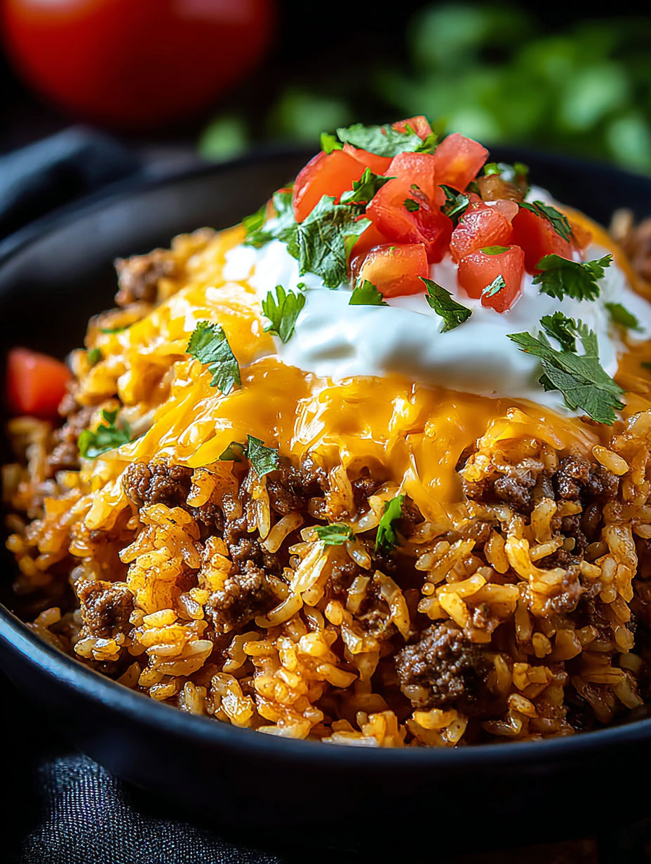 Un plato con comida y queso blanco encima.