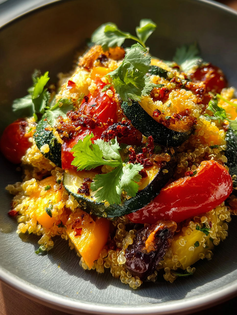 Un plato con varios tipos de verduras.