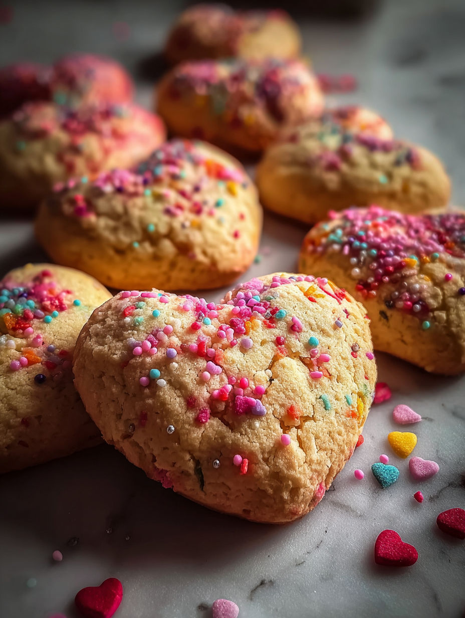 Un plato con galletas de masa madre decoradas con corazones.