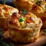Un pastelito pequeño con cubierta verde.