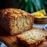 Una rebanada de pan con frutas encima.