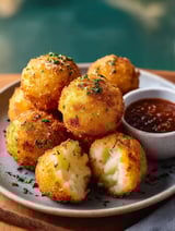 Un plato con comida deliciosa.