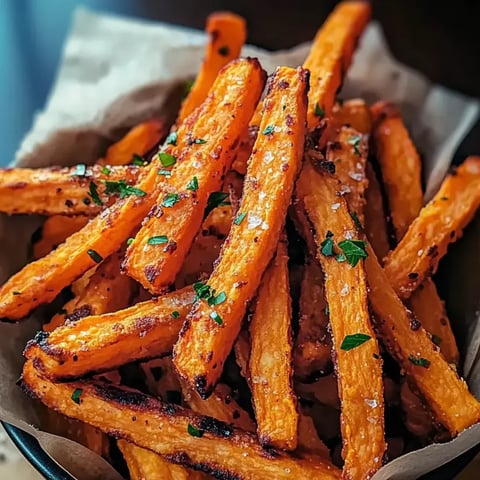 Un bol de batatas crujientes al horno.