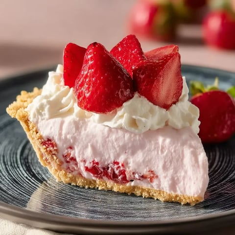 Una porción de postre de fresones con nata.