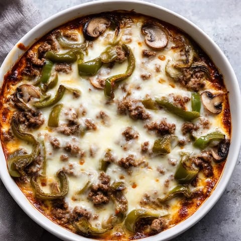 Un tazón de comida con carne y pimientos.