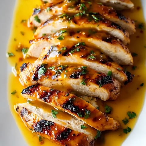 Pollo con salsa en un plato.
