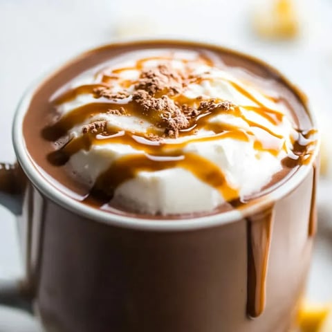 Una taza de chocolate con crema batida.