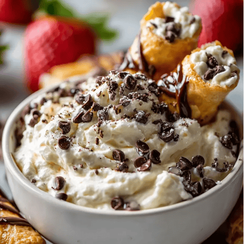 Un tazón con chocolate y fresas.