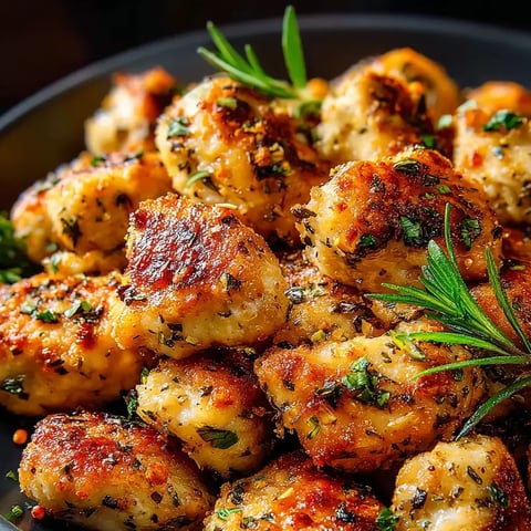 Tazón de pollo con hierbas y especias.