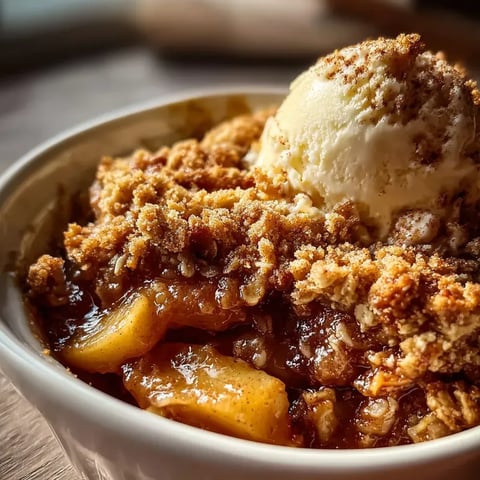 Un tazón con postre y una bola de helado encima.