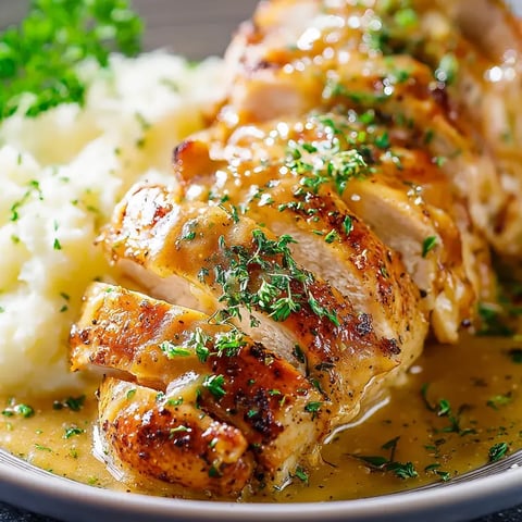 Un plato con pollo y papas.