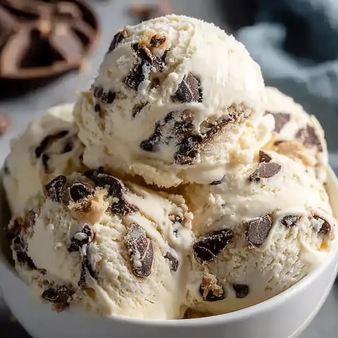 Un cono cubierto de chocolate y pedacitos encima, en un vaso.