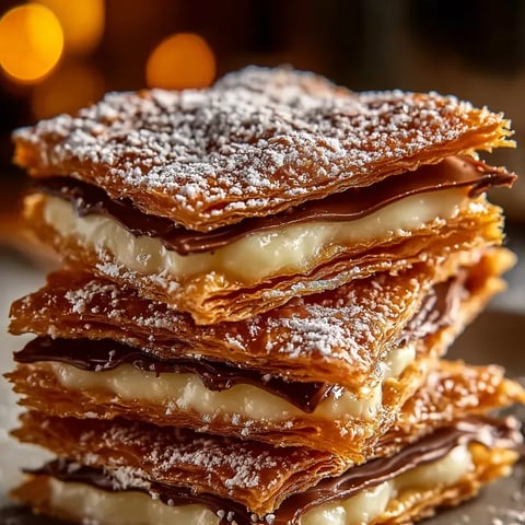 Sobre una bandeja, cubre el chocolate una base crocante con queso suave.