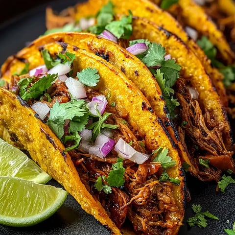 Foto de dos tacos con carne y pepino.