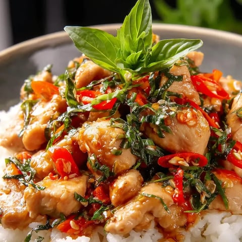 Foto de un plato chino con carne de res, cebolla, pimiento y cilantro.