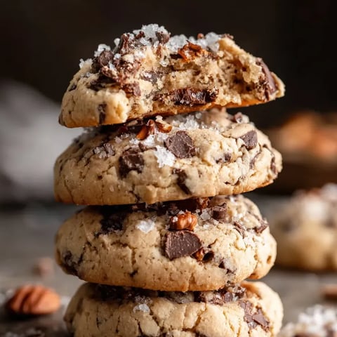 Unas galletas con chocolate y nueces encima.