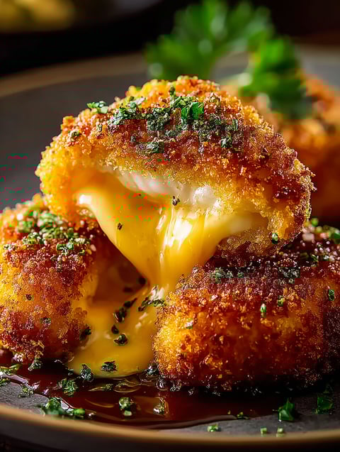 Pollo crujiente con queso cheddar
