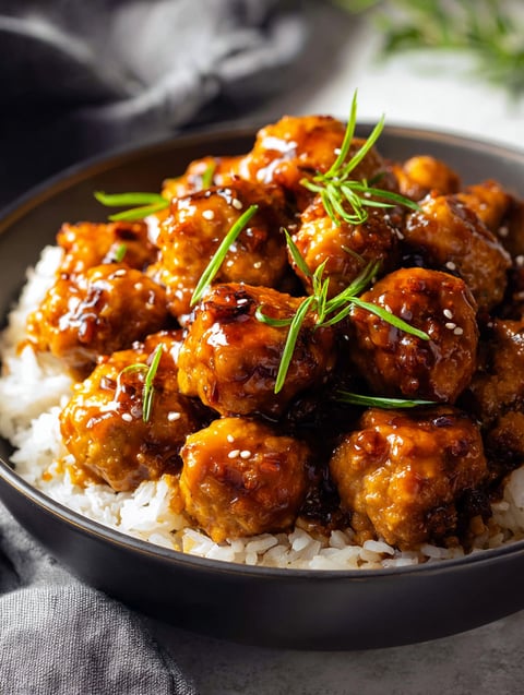 Un plato con pollo y arroz.