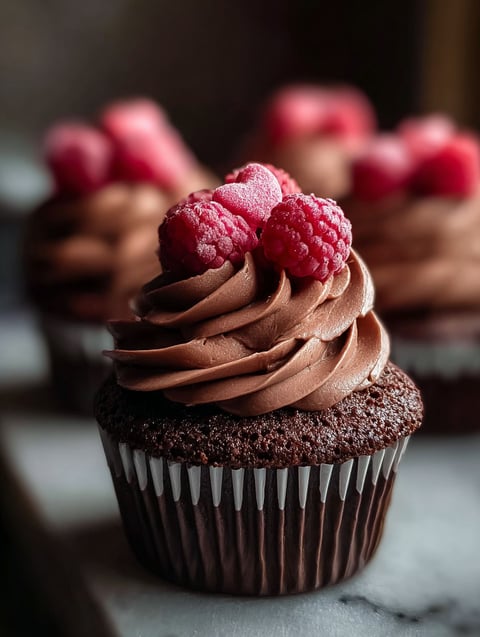 Un postre delicioso con sabores de chocolate y frambuesa.